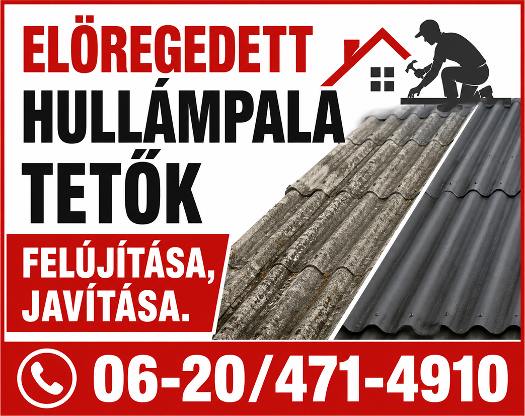Hullámpala tetők javítása
